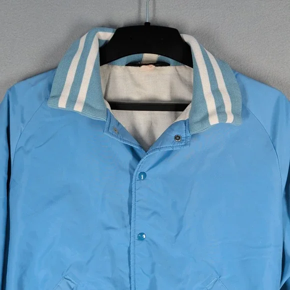 Vintage Pla-Jac Dunbrooke Varsity Jacket Mens XL Blue Made in USA - Picture 4 of 11